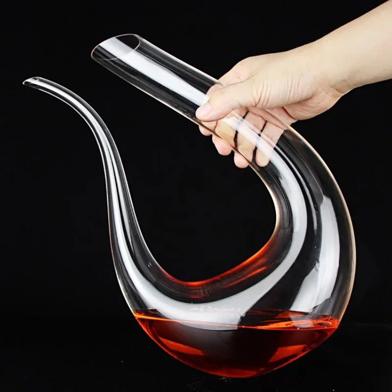 1500ML Big Decanter Handmade Crystal Red Wine Brandy Champagne Glasses Decanter Bottle Jug Pourer Aerator For Family Bar - Overture Gifts