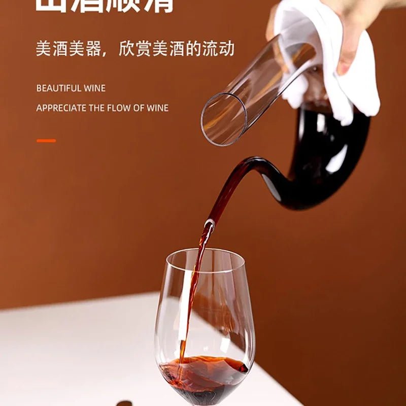 1500ML Big Decanter Handmade Crystal Red Wine Brandy Champagne Glasses Decanter Bottle Jug Pourer Aerator For Family Bar - Overture Gifts