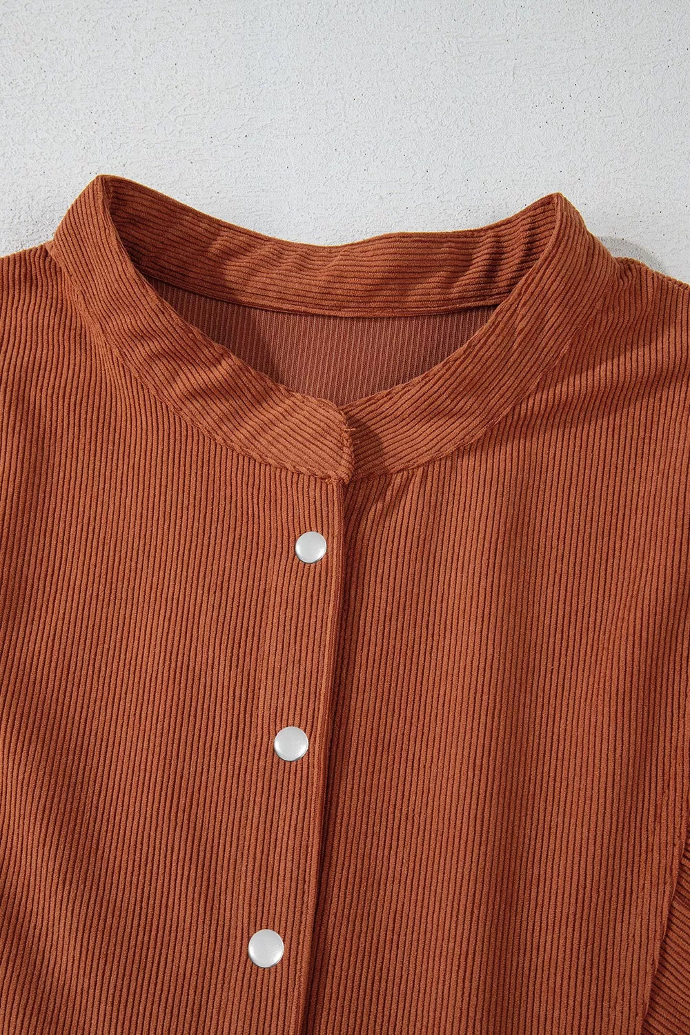 Corduroy Button-Down Babydoll Dress