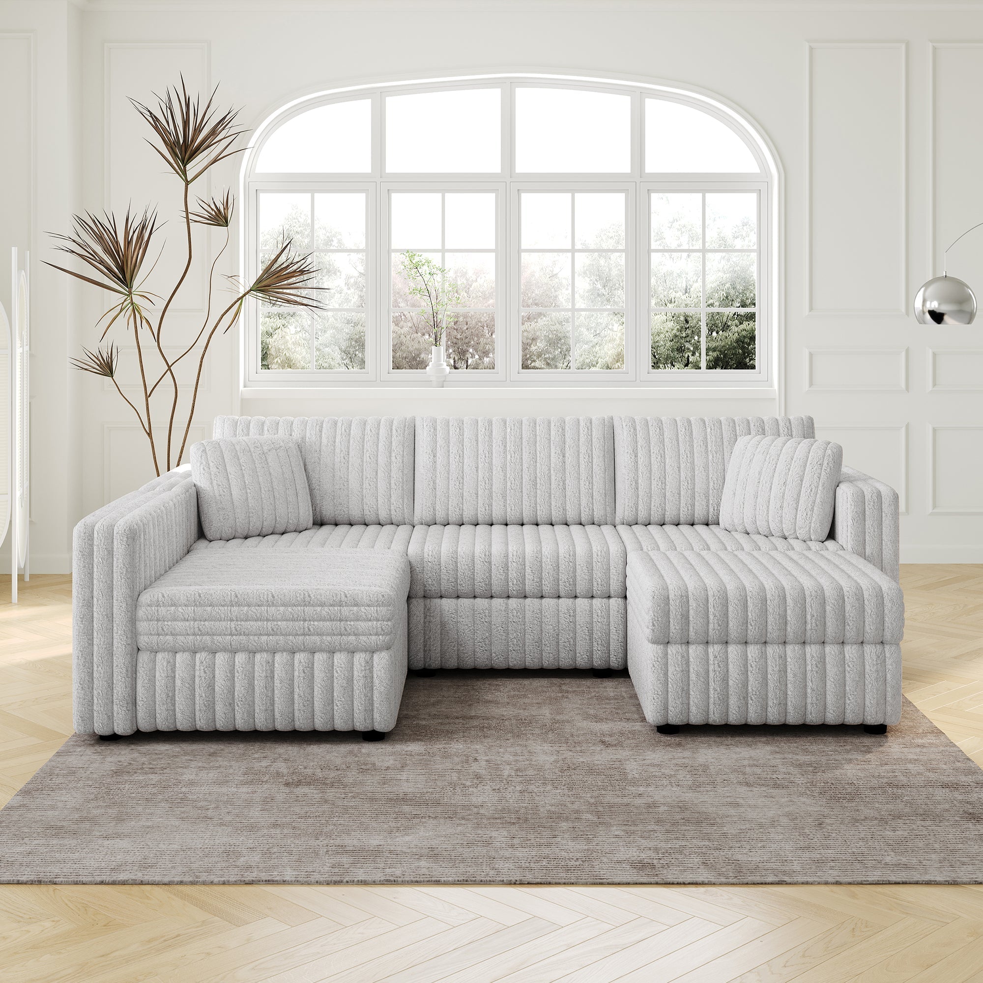 106.3" Soft U-Shaped 4-Person Sofa