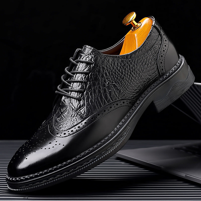 Mens Casual Dress Slip-on Leather Shoes