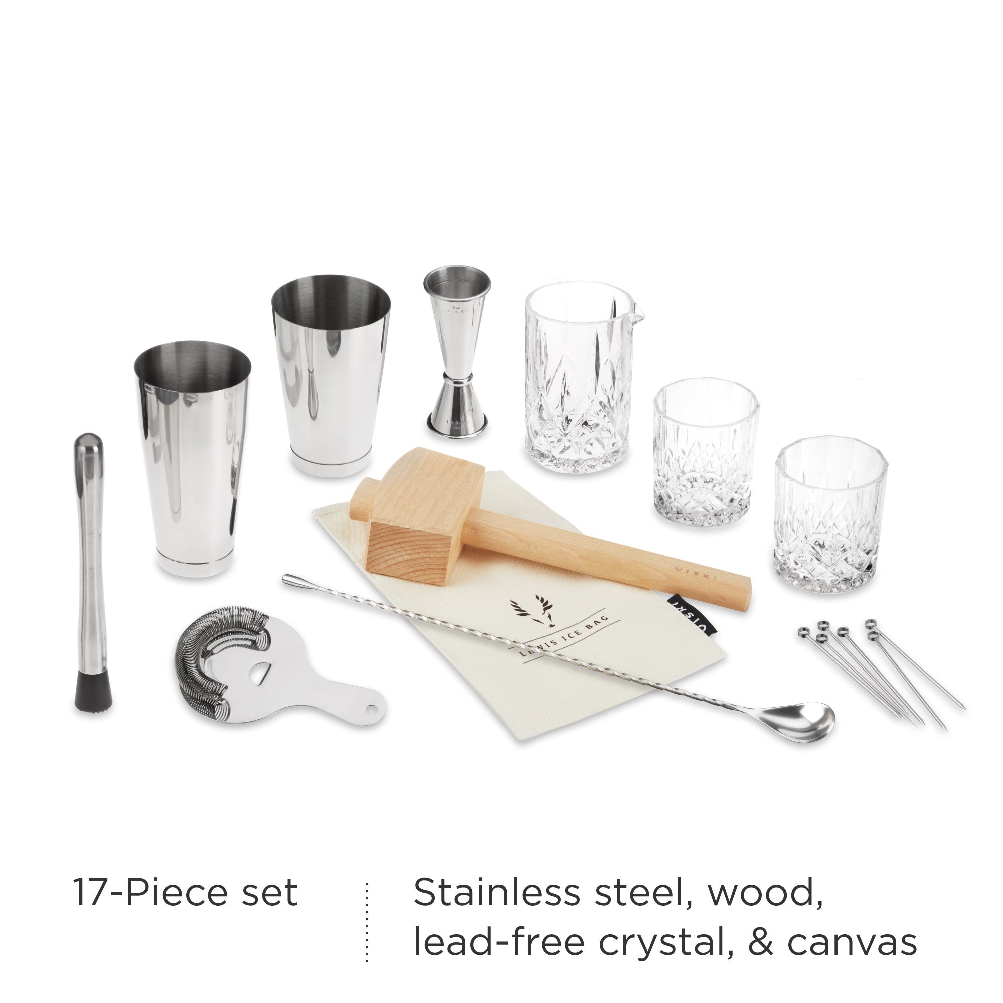 17-Piece Stainless Steel Barware Set - Overture Gifts