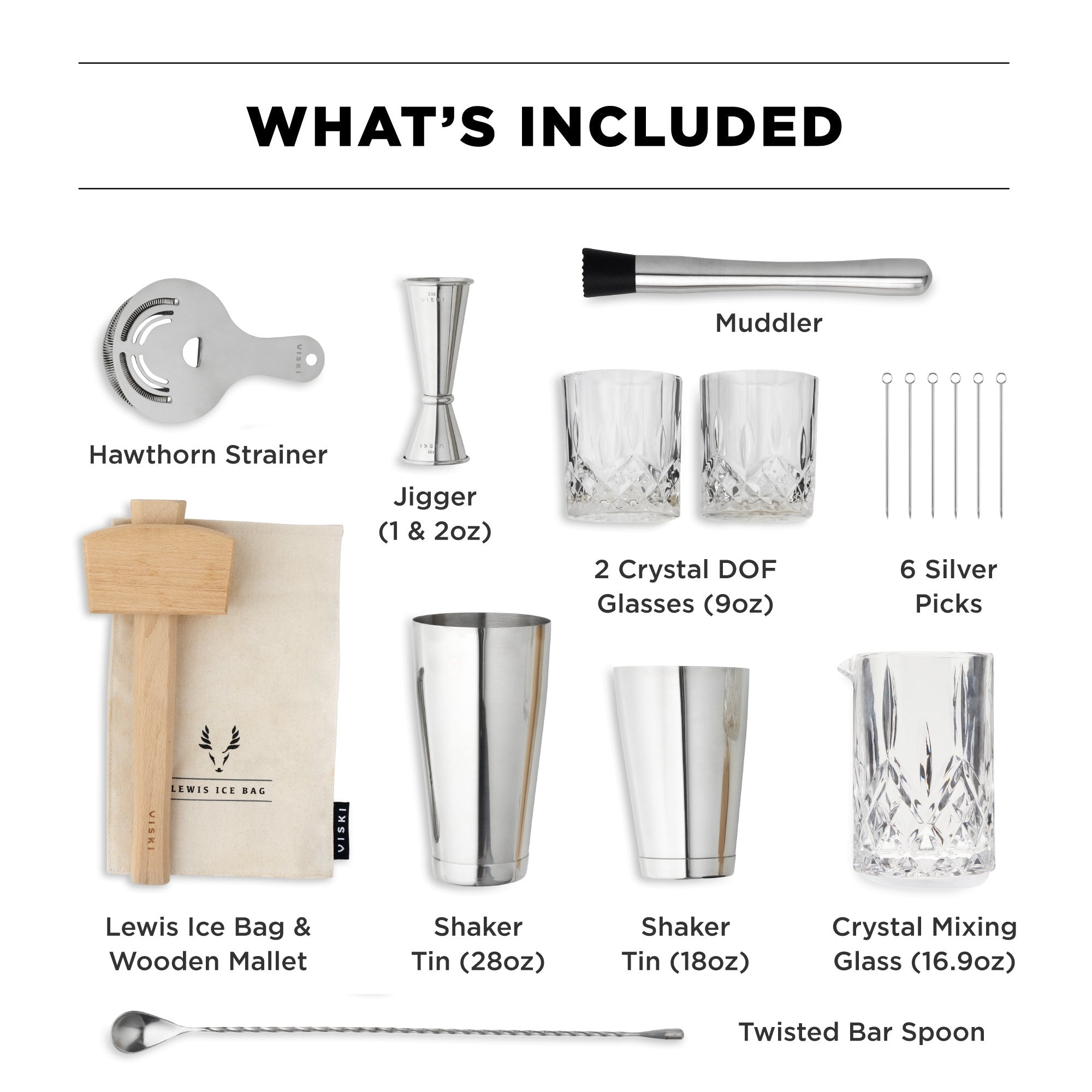 17-Piece Stainless Steel Barware Set - Overture Gifts