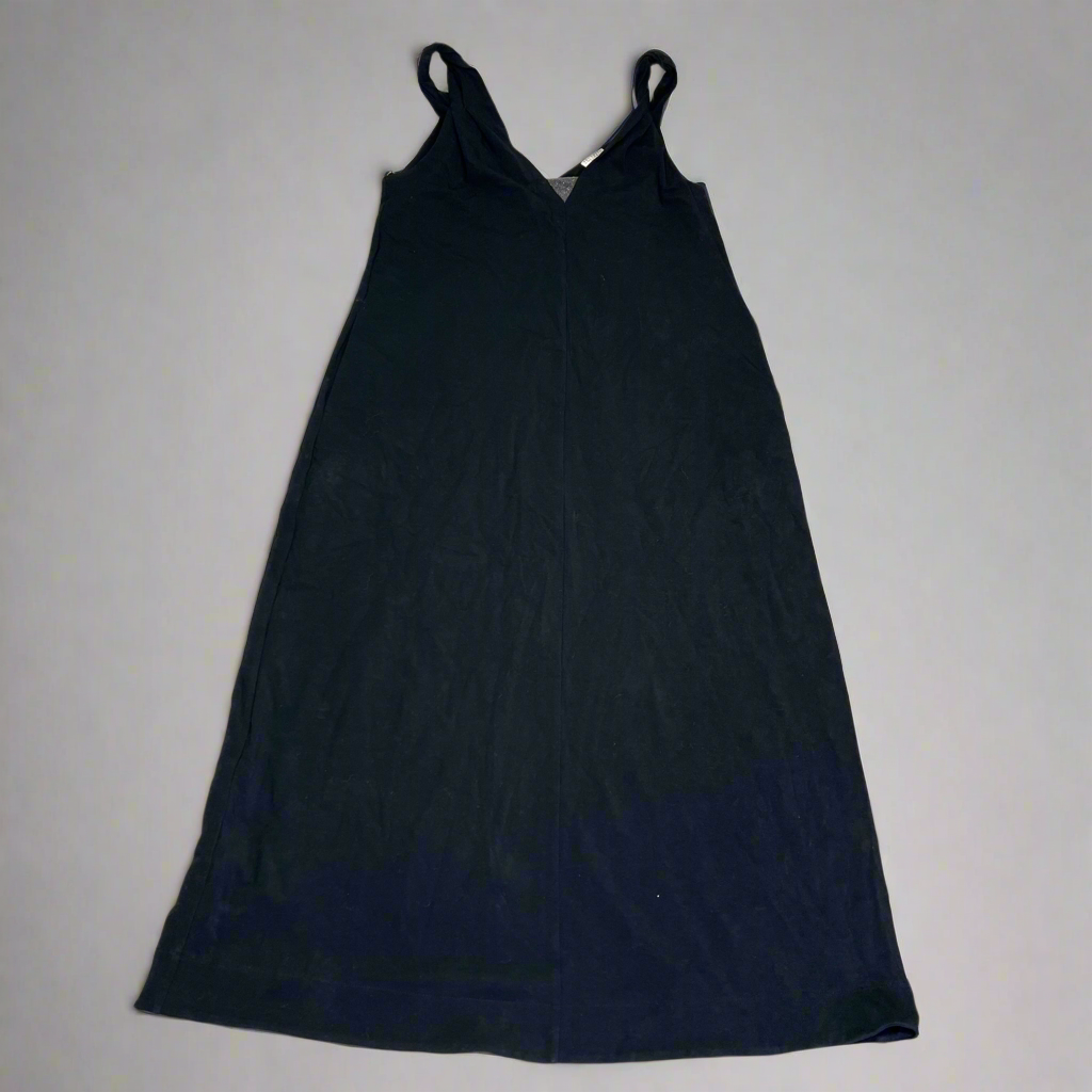 BRUNELLO CUCINELLI Ankle Dress W/ Shimmer Chest Accent 98% Cotton Women's Sz L
