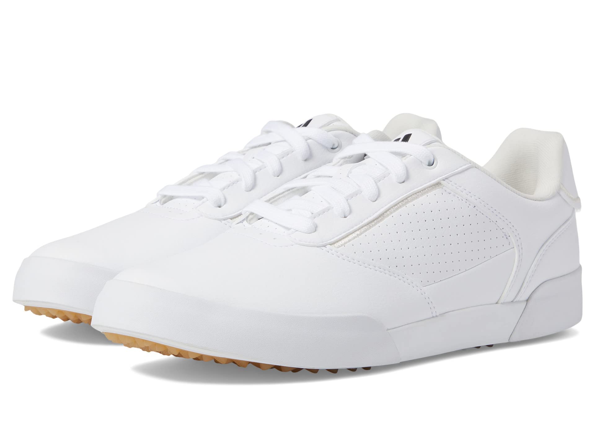 adidas Mens Retrocross Spikeless Golf Shoes Footwear White/Core Black/Chalk White 10.5