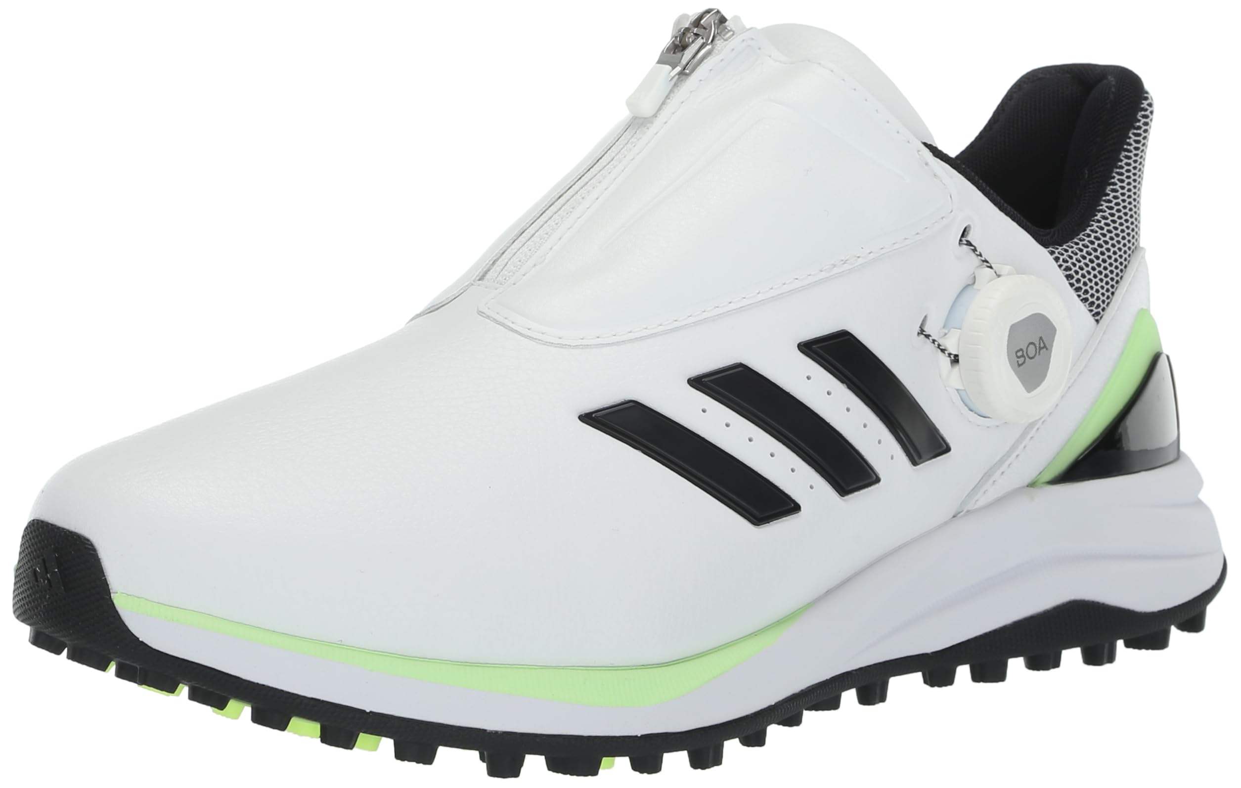 adidas Mens Solarmotion Spikeless BOA Lightstrike 24 Golf Shoes Footwear White/Core Black/Green Spark 15