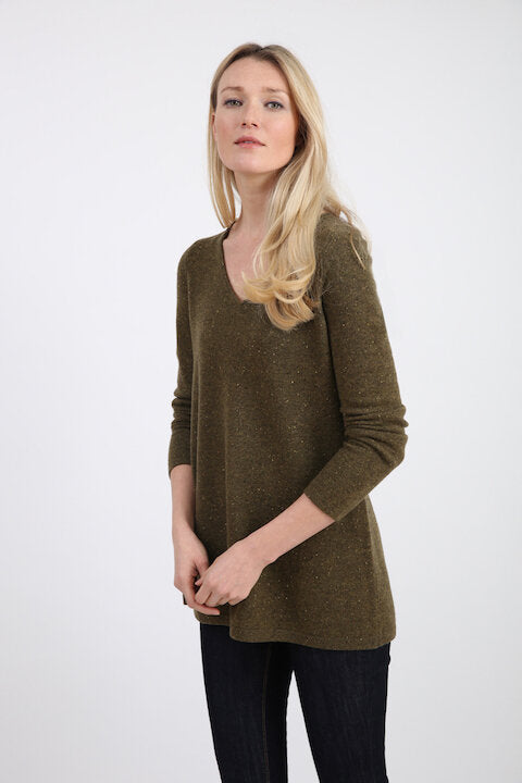 Cashmere V-Neck Tunic #181108