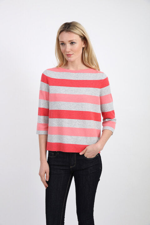 Cashmere Striped Boatneck #181123
