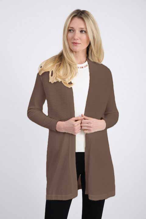 Pima Cotton Open Cardigan Bracelet Sleeves #181314