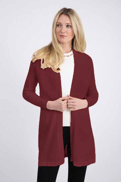Pima Cotton Open Cardigan Bracelet Sleeves #181314