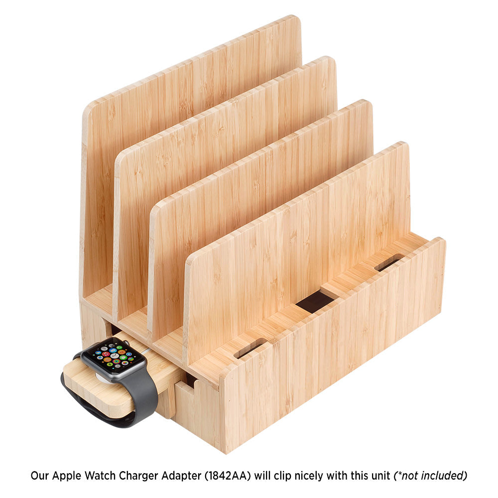 Bamboo Slim Stand and Charging Organizer