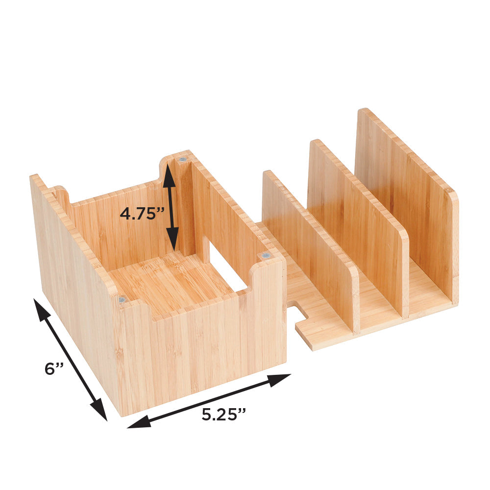 Bamboo Personal Stand and Device Organizer