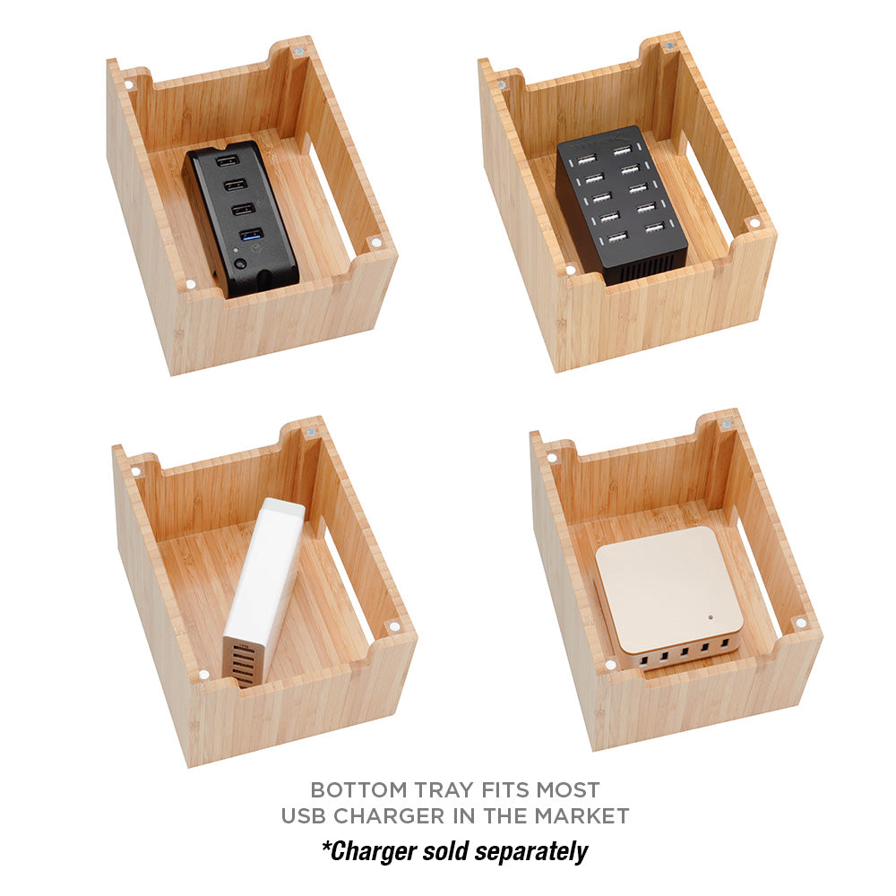 Bamboo Personal Stand and Device Organizer