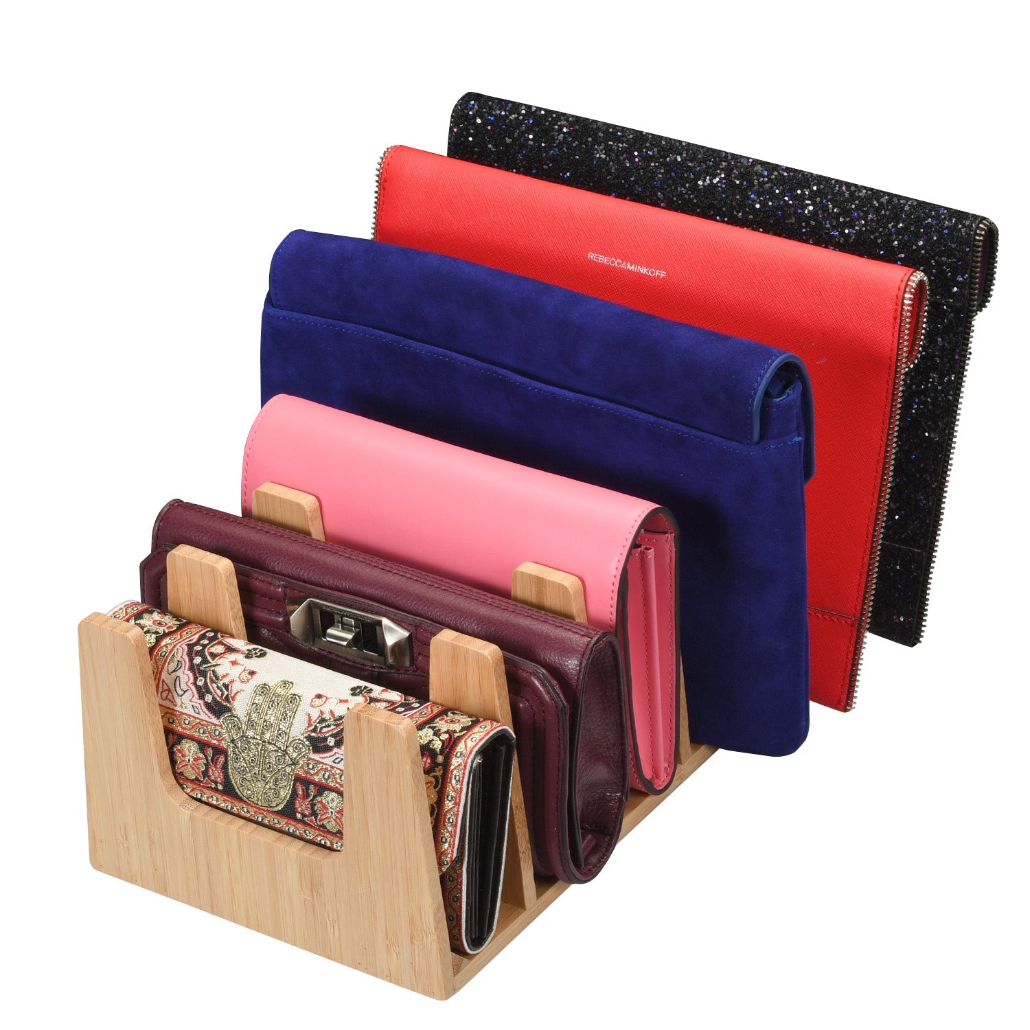 Bamboo Pot Lid Holder & Kitchen Cabinet Organizer – 6 Slot Rack for Pans, Baking Sheets, and Cutting Boards