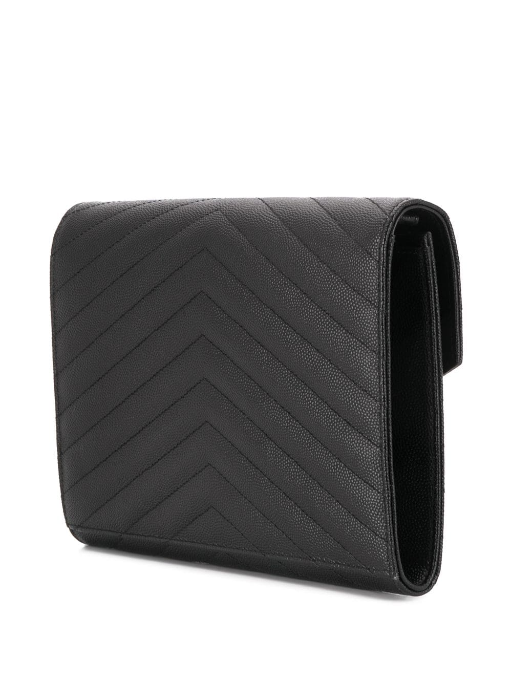 Saint Laurent Women Cassandre Matelassé Flap Pouch In Grain De Poudre Leather