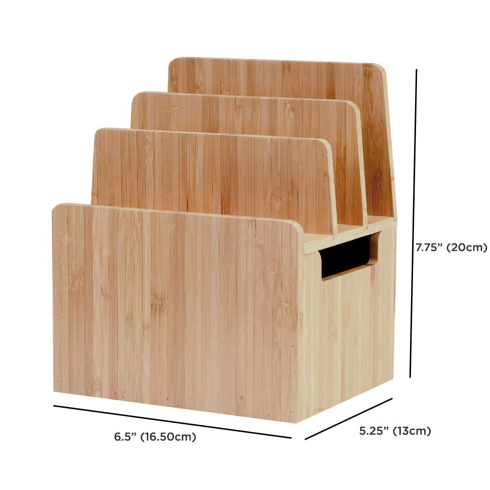 Bamboo Charging Station with Office Organization Combo