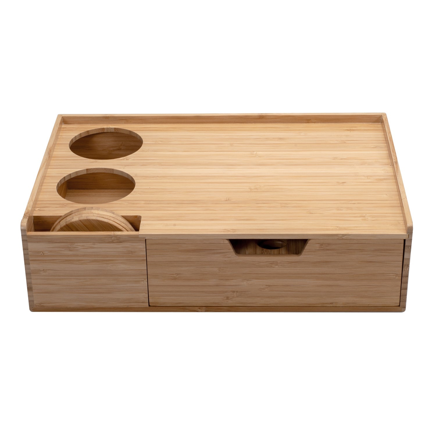 Bamboo Wine & Cheese Serving Station – All-in-One Charcuterie Board with Knife Set, 2 Serving Boards, and Storage Drawer