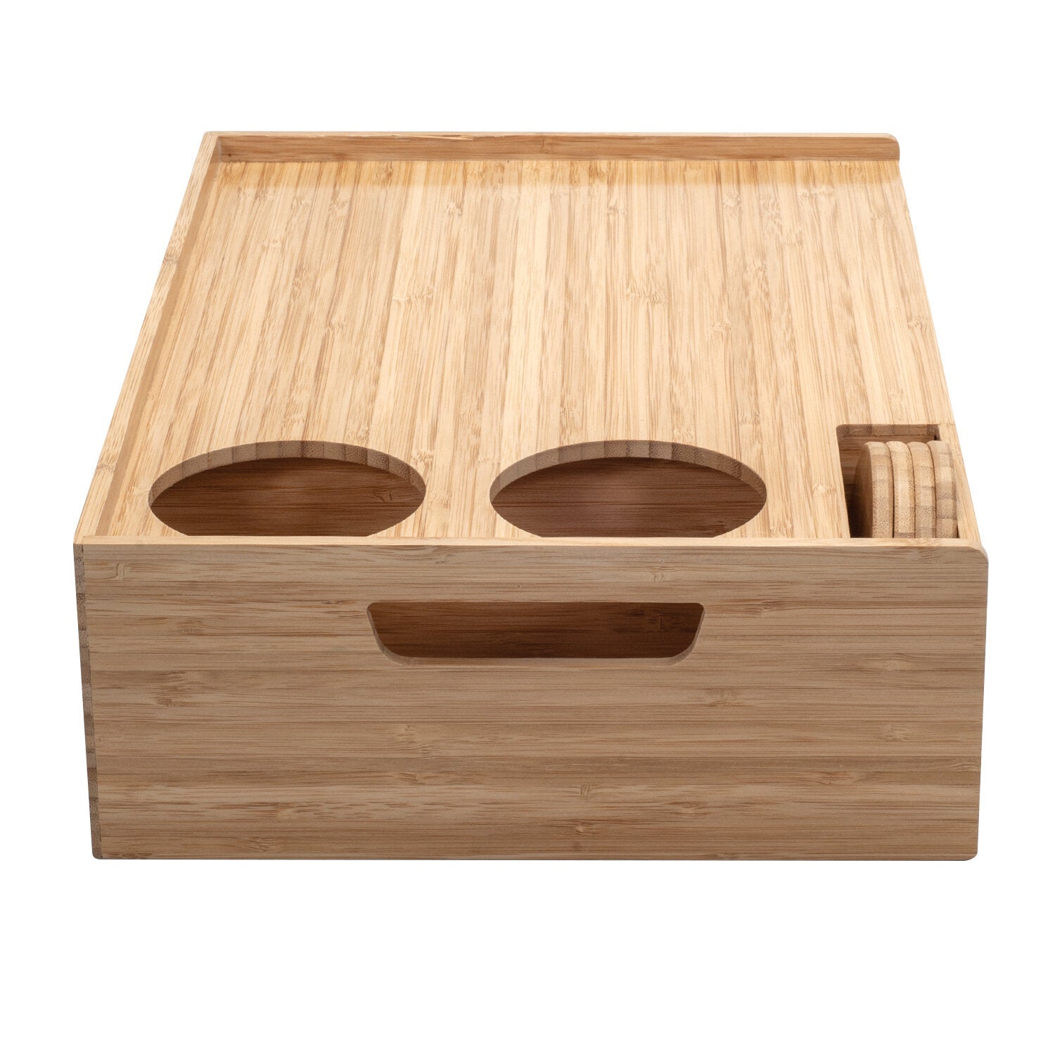 Bamboo Wine & Cheese Serving Station – All-in-One Charcuterie Board with Knife Set, 2 Serving Boards, and Storage Drawer