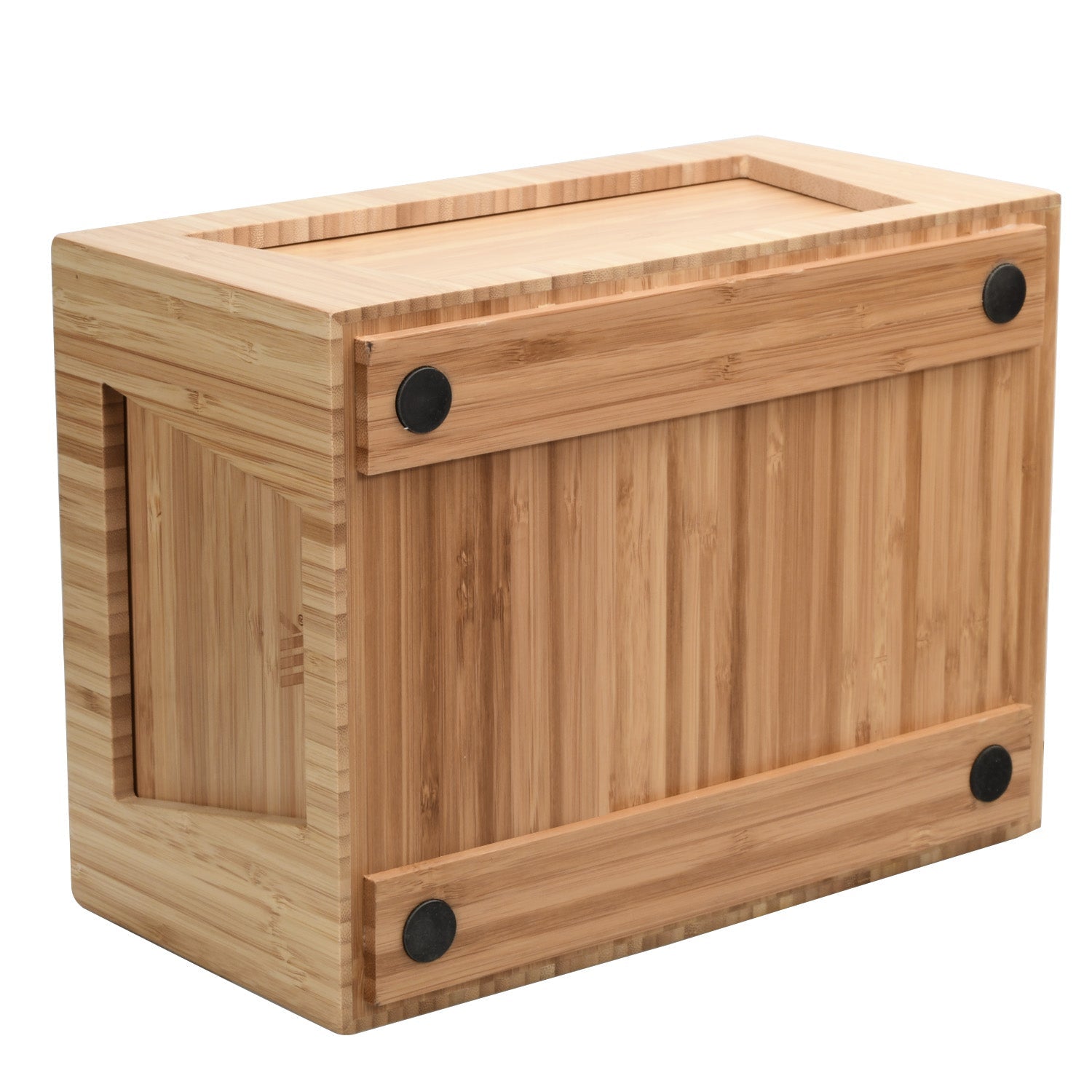 Tall Bamboo Drawer - Stackable Deep Desk Organizer & Kitchen Pantry Storage Caddy