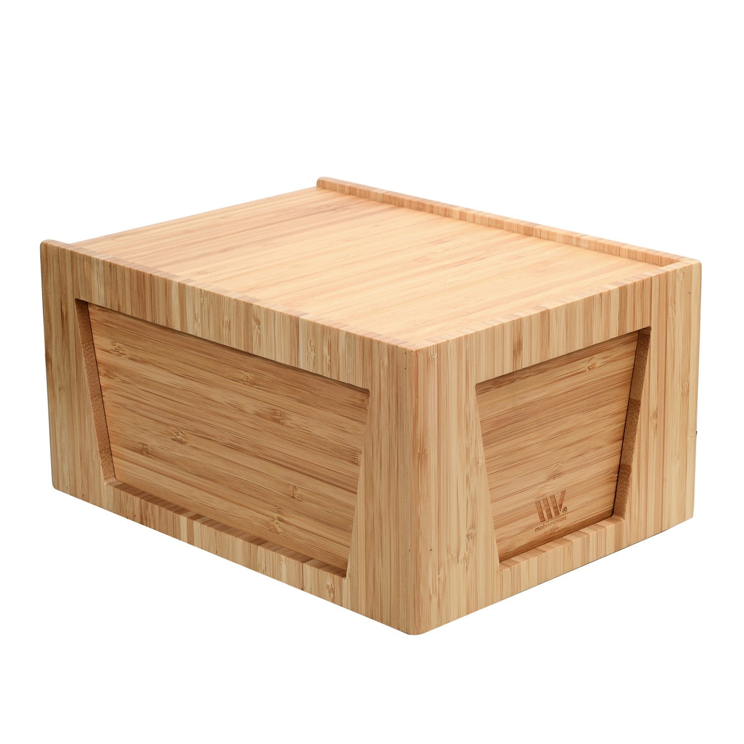 Tall Bamboo Drawer - Stackable Deep Desk Organizer & Kitchen Pantry Storage Caddy