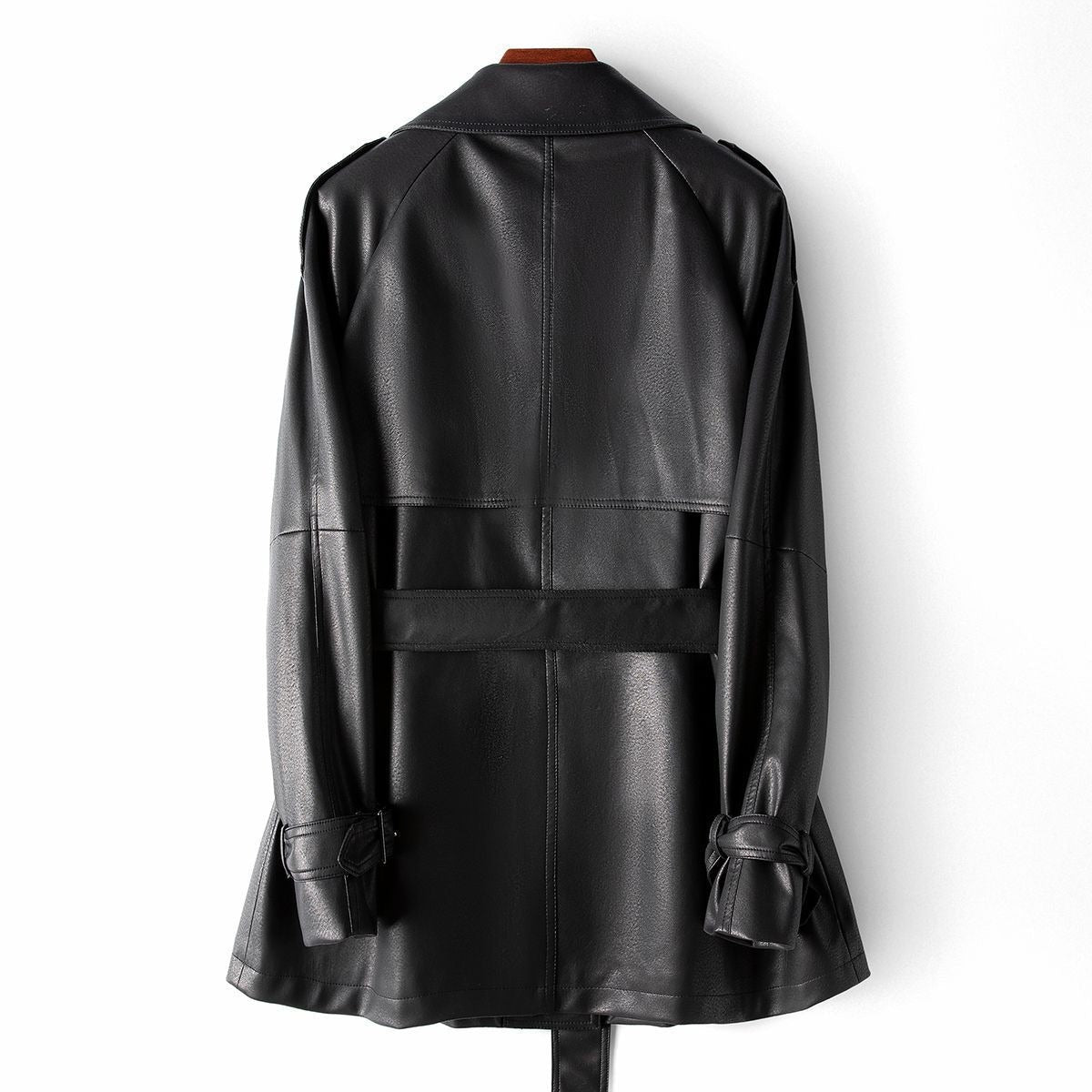 Luxe Sheepskin Leather Coat