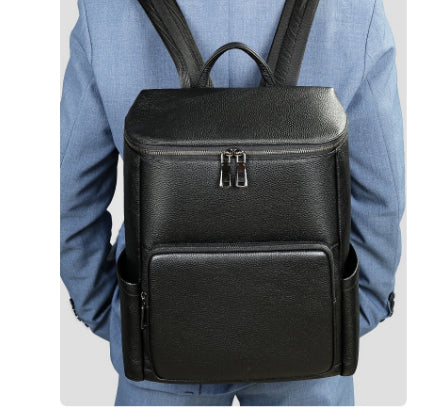 Men's Genuine Leather Laptop Backpack – Business Commuter Bag
