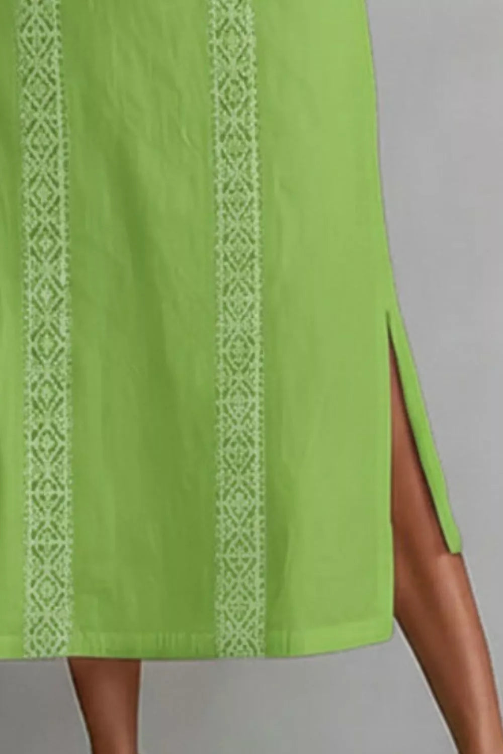 Sleeveless Side Slit Dress with Pockets