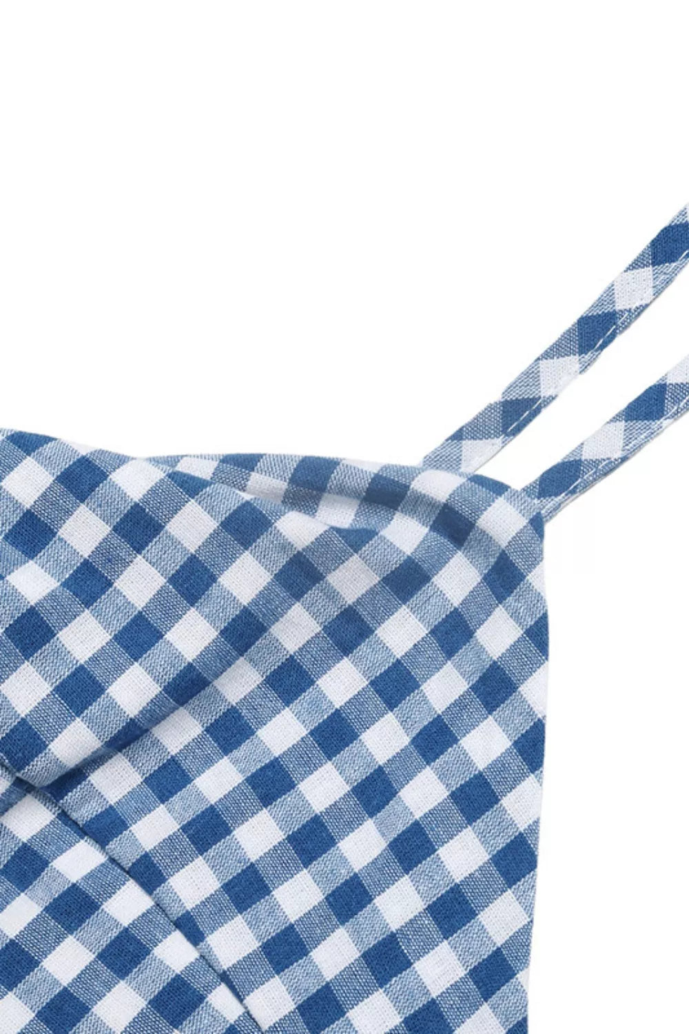Gingham Knot Front Cami Midi Dress
