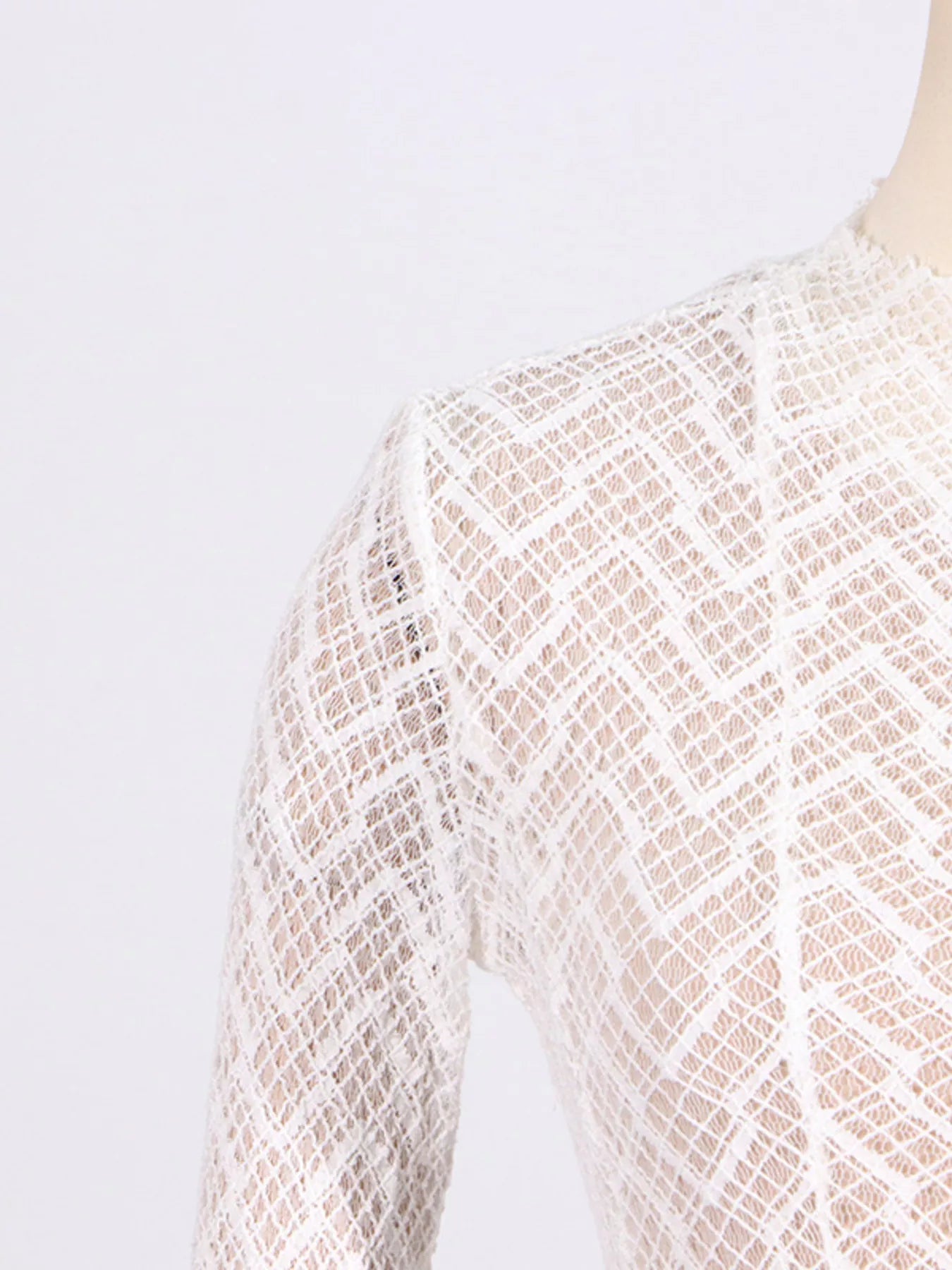 Lace Mock Neck Long Sleeve Maxi Dress