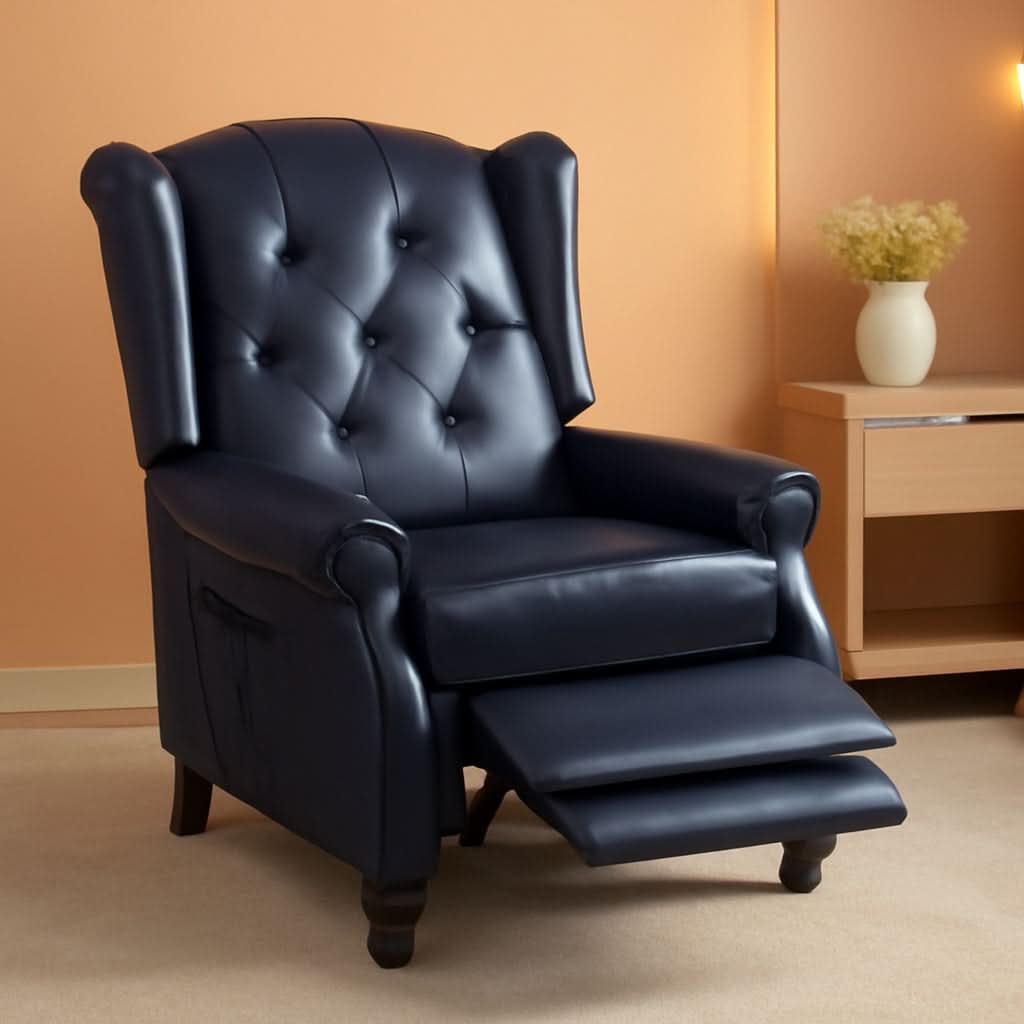 Wingback Massage Recliner Chair Premium PU Leather Elite
