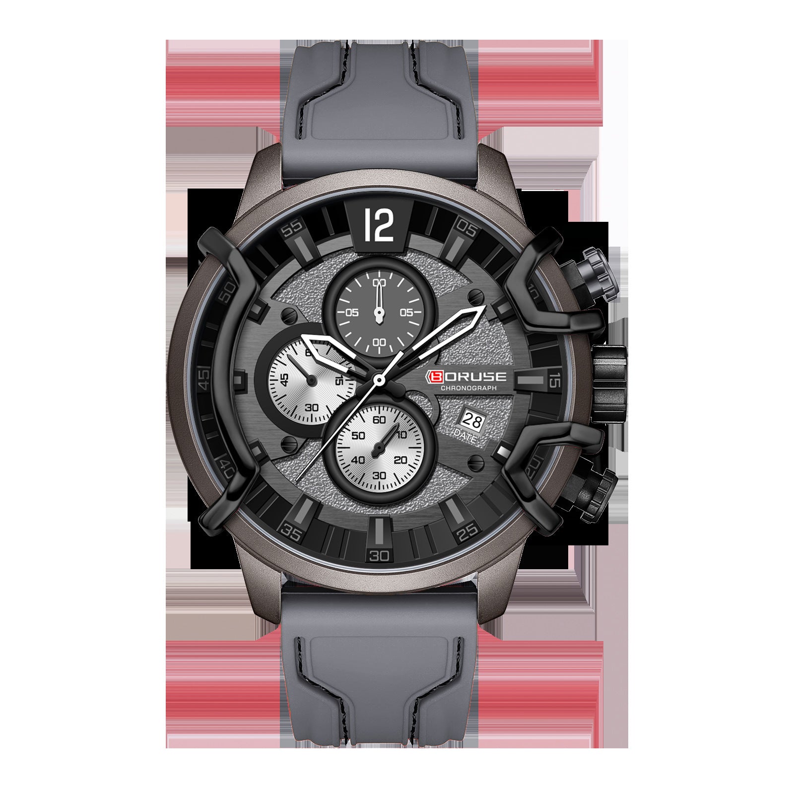 Multifunctional Waterproof Mens Luminous Quartz Watch