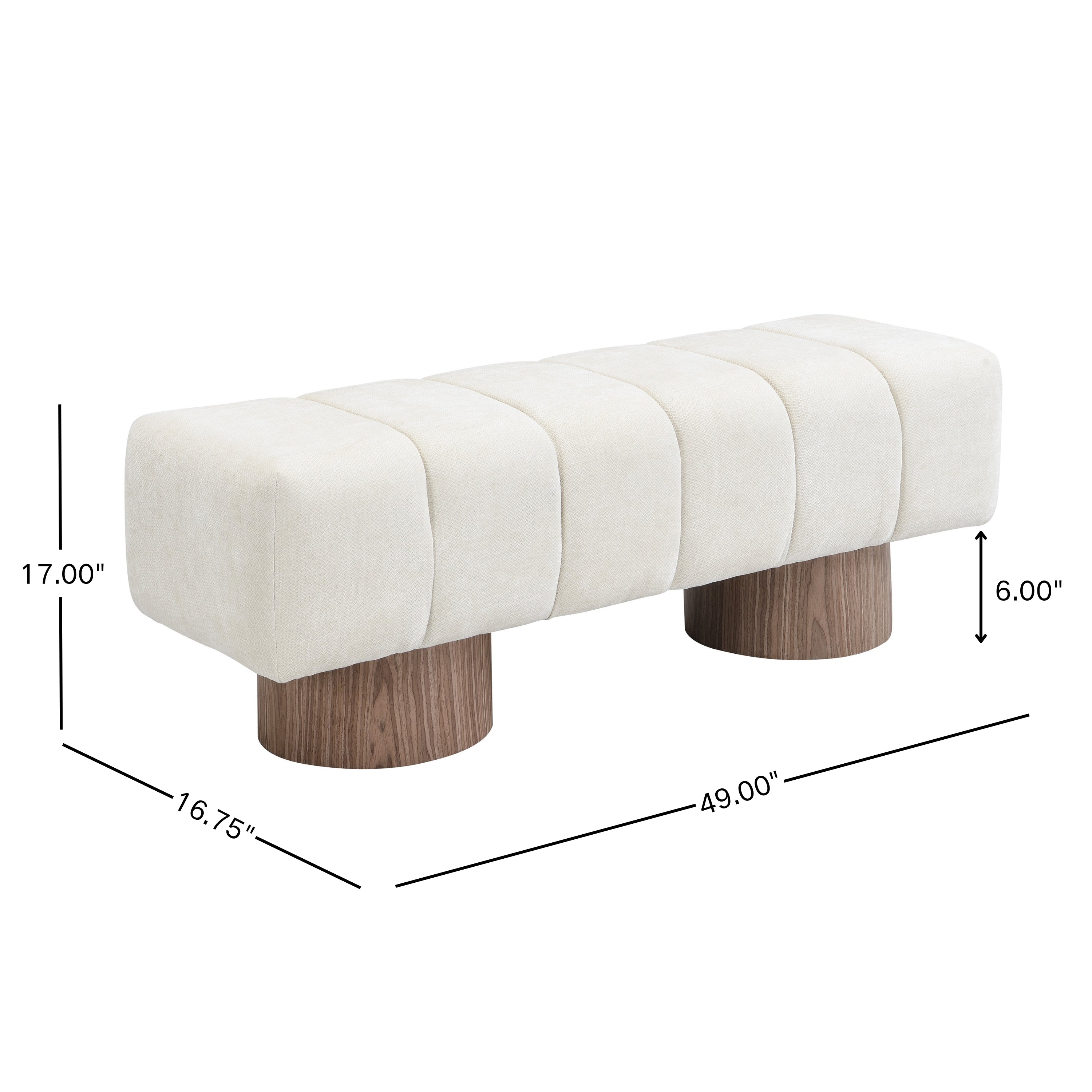 Upholstered Dining Bench for Dining Room and Entryway