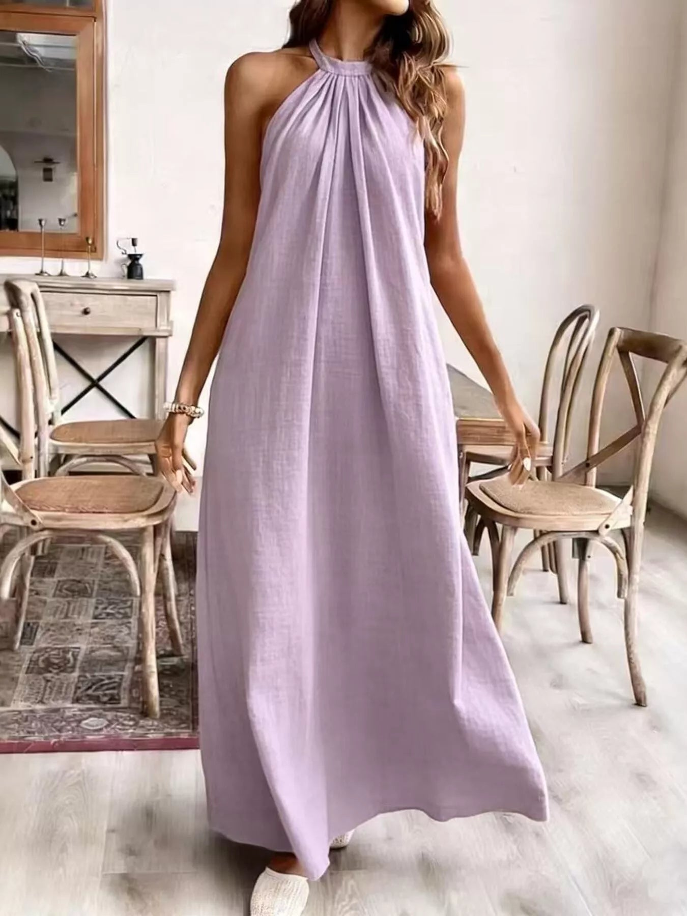 Halter Neck Maxi Dress