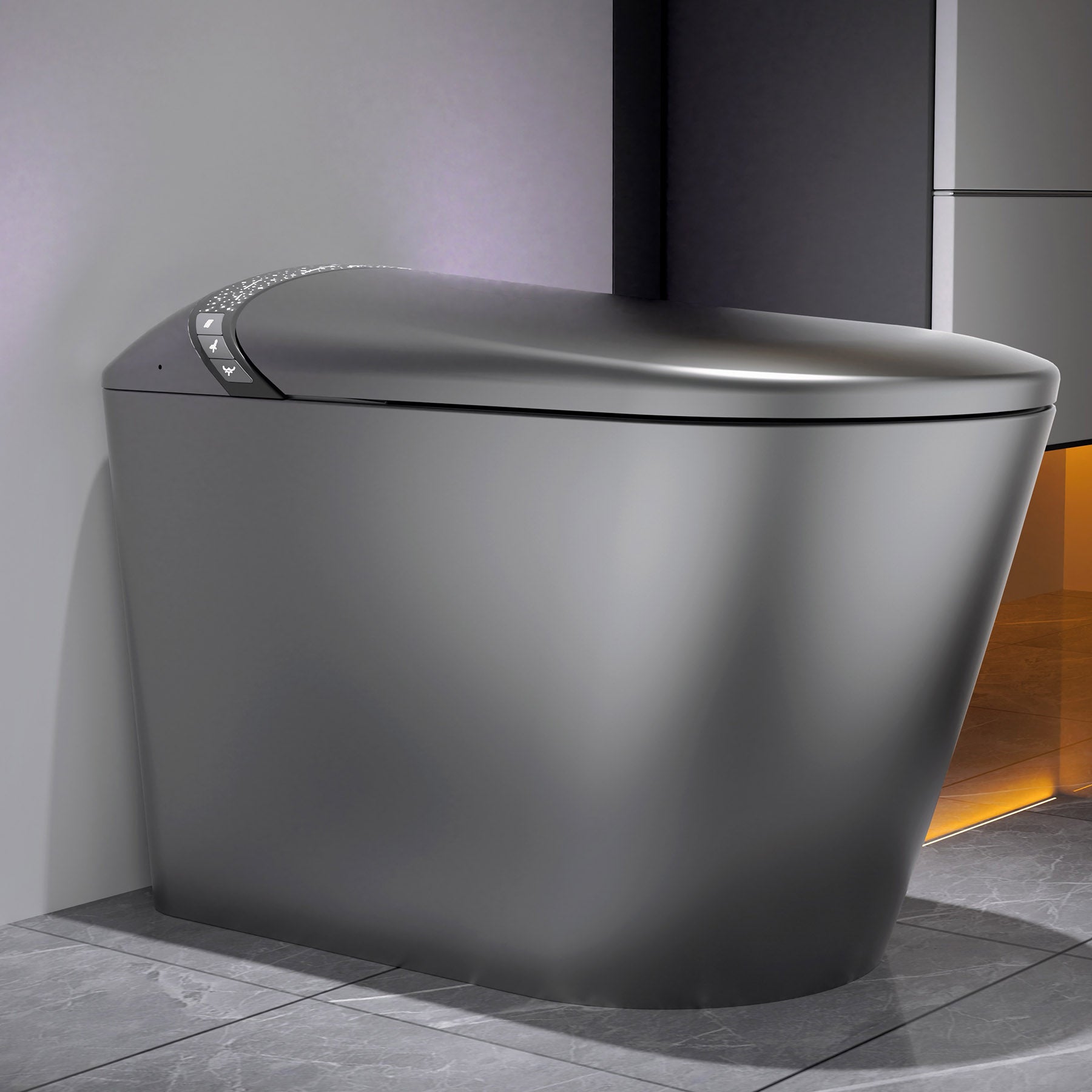 Starry Night Light Smart Toilet with Bidet Built In