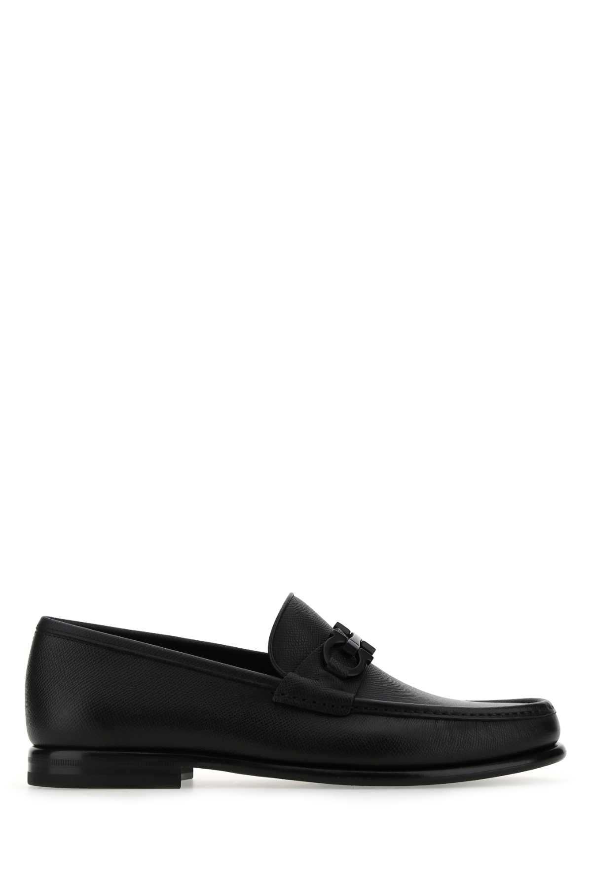 Salvatore Ferragamo Men Black Leather Loafers