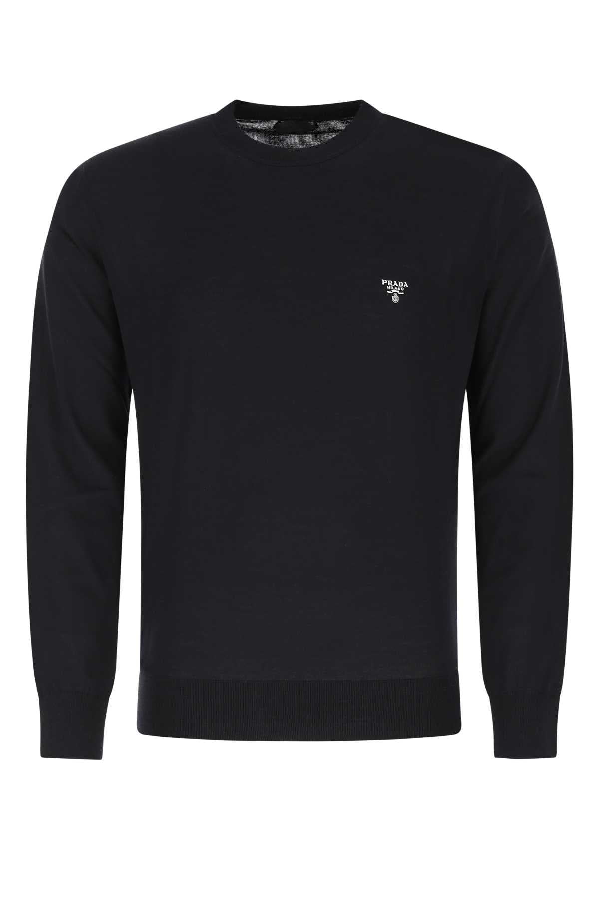 Prada Men Midnight Blue Wool Sweater
