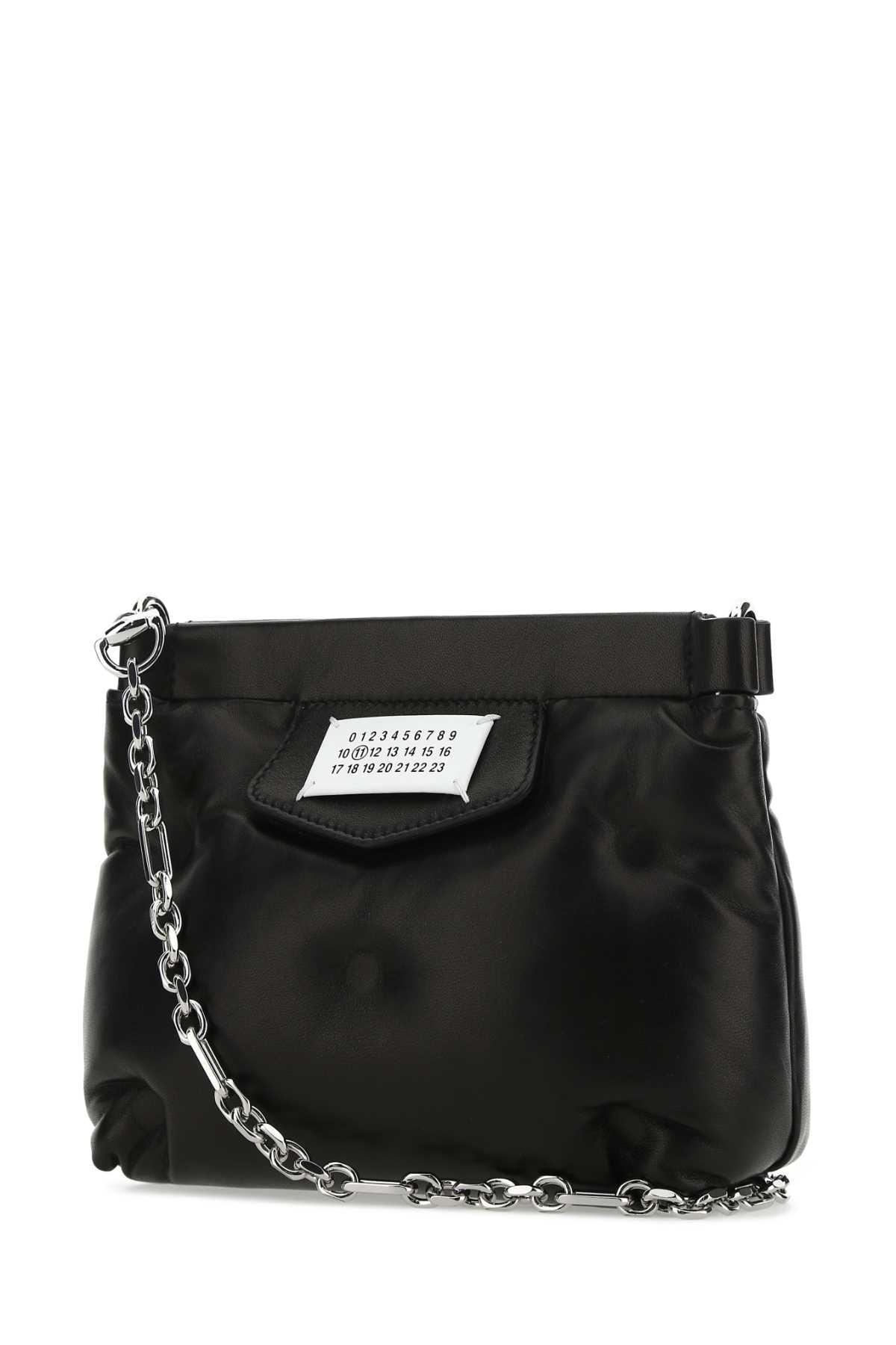 Maison Margiela Women Black Nappa Leather Glam Slam Red Carpet Clutch