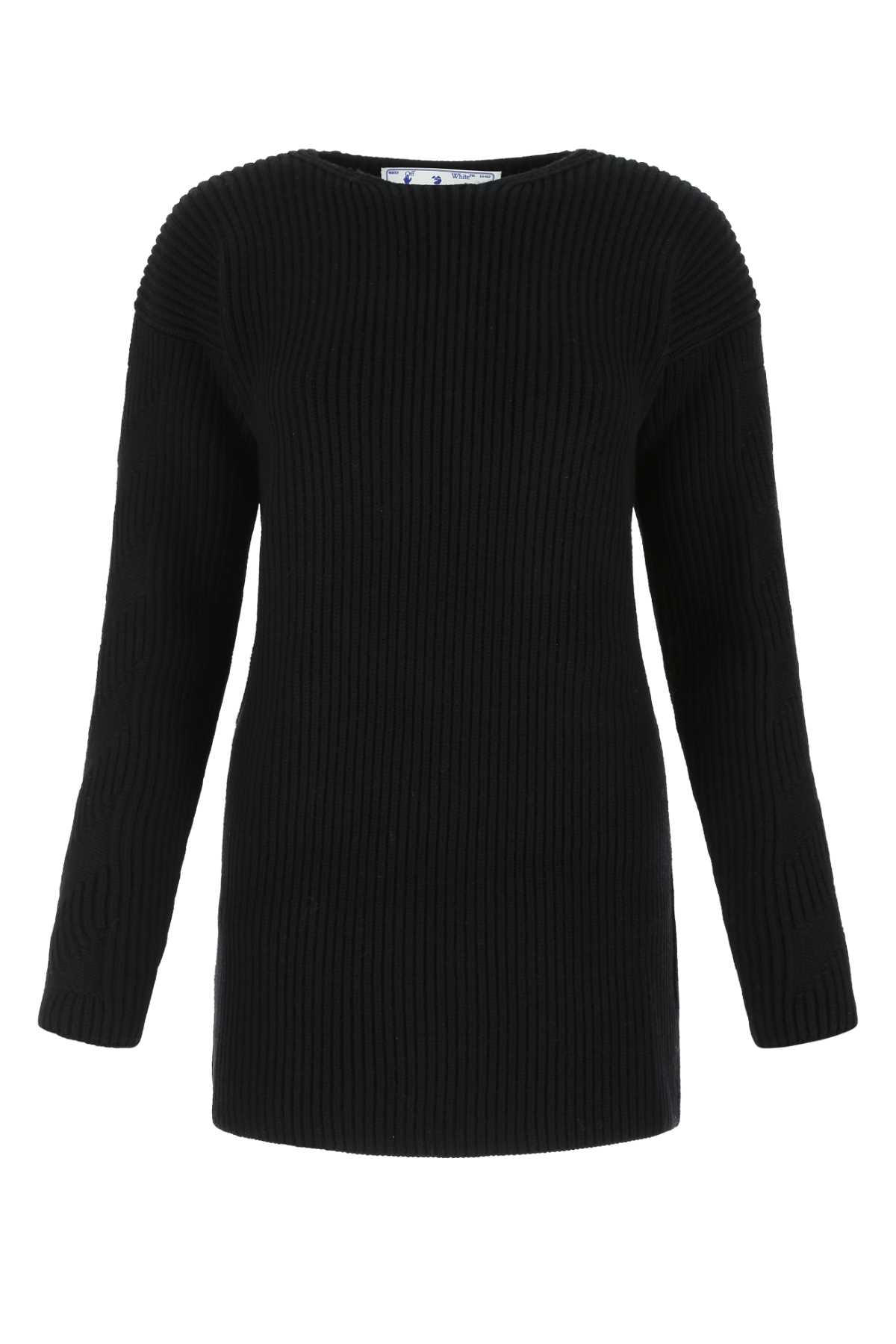 Off White Women Black Wool Sweater