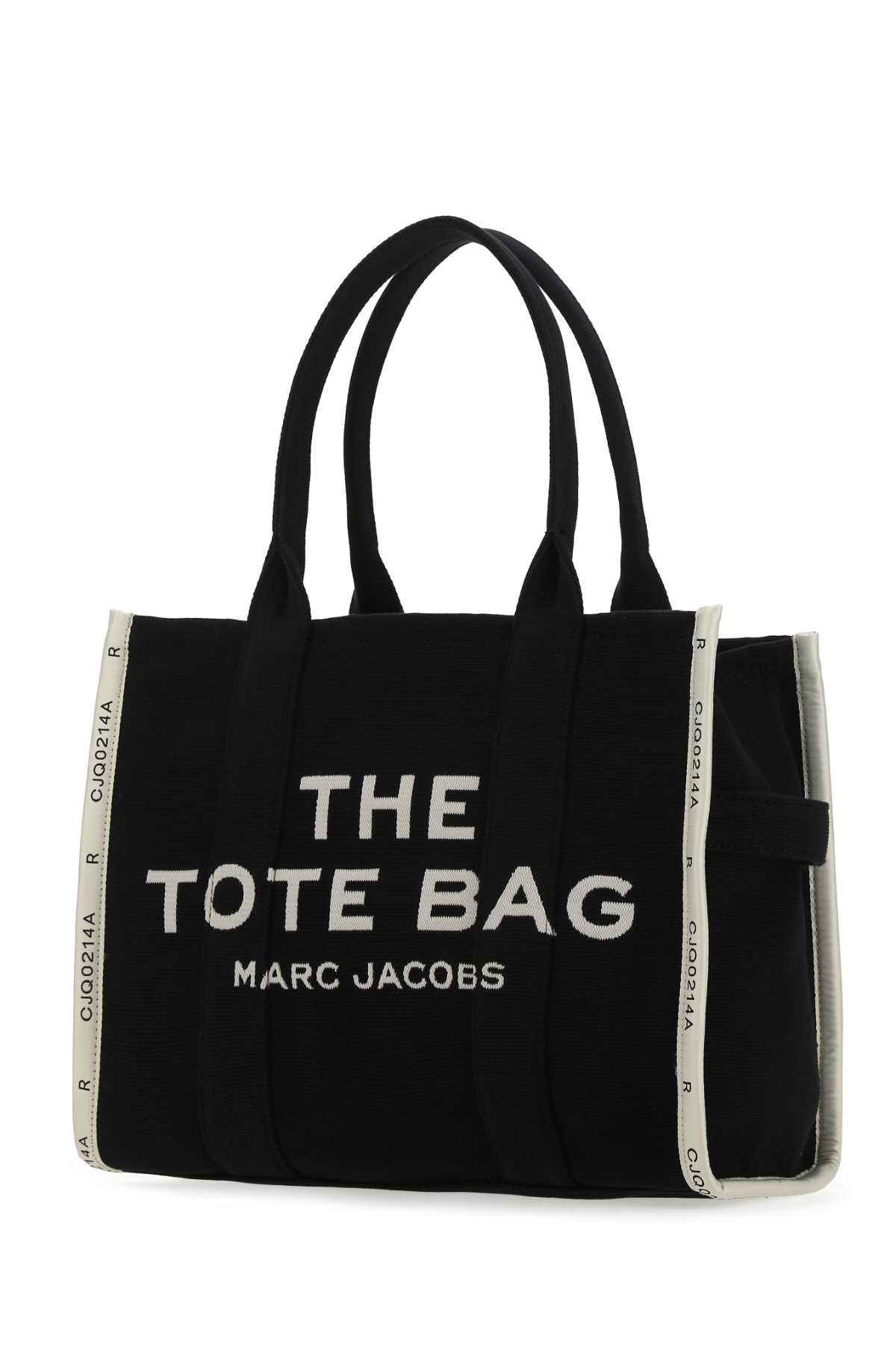 Marc Jacobs Women Black Canvas The Tote Shopping Bag