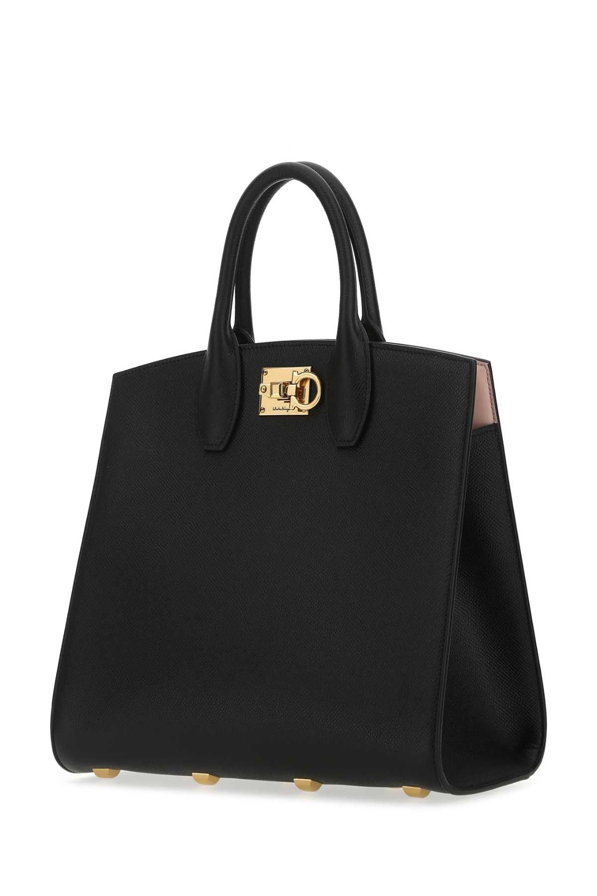 Salvatore Ferragamo Women Black Leather The Studio Handbag