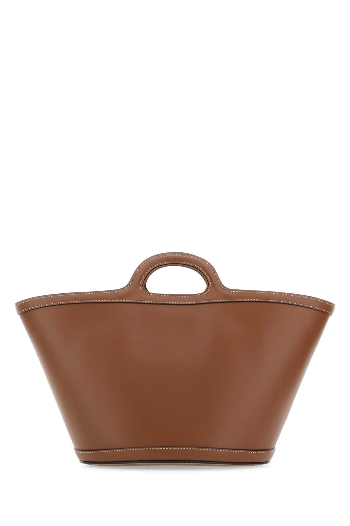 Marni Women Brown Leather Small Tropicalia Handbag