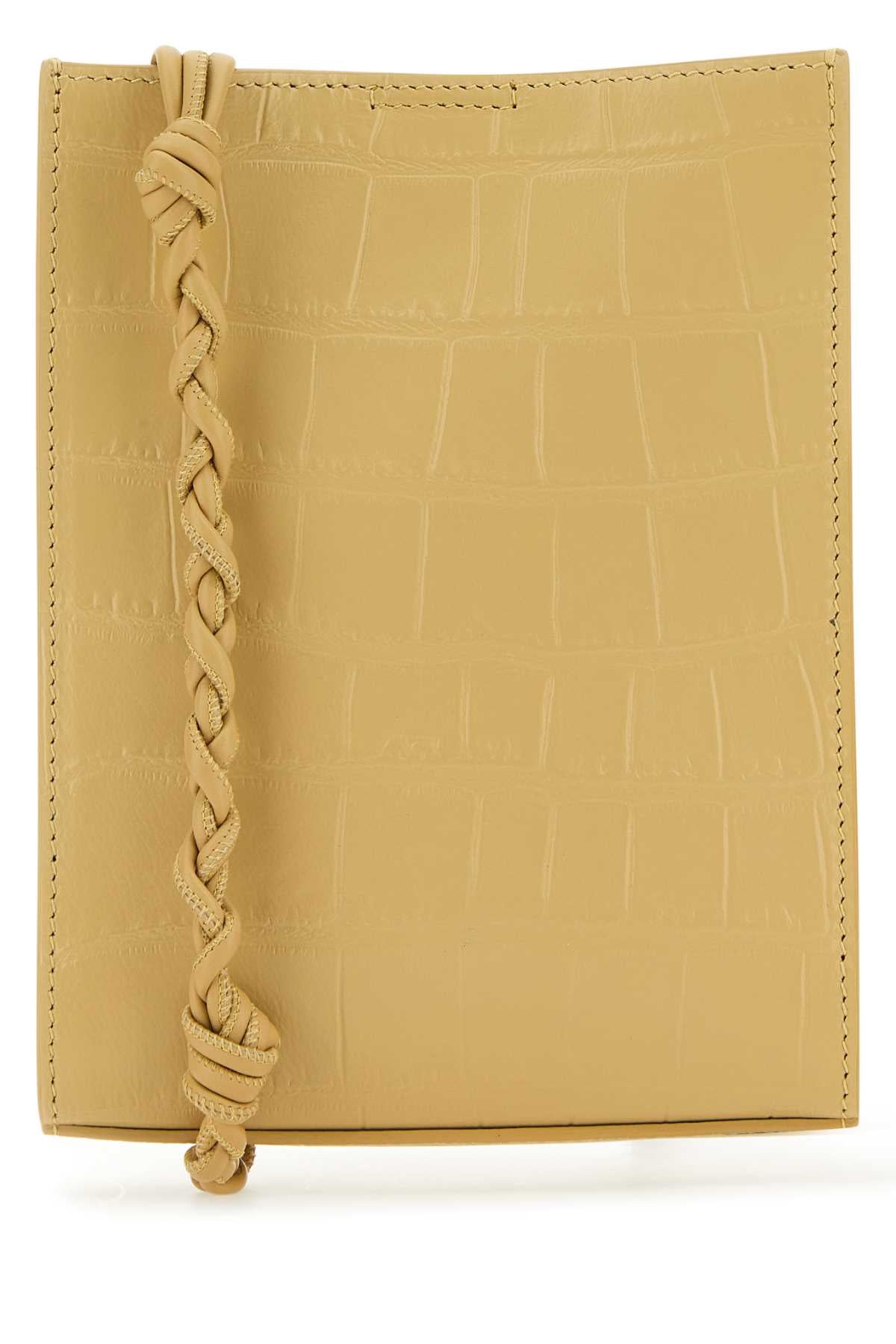 Jil Sander Women Beige Leather Small Tangle Shoulder Bag