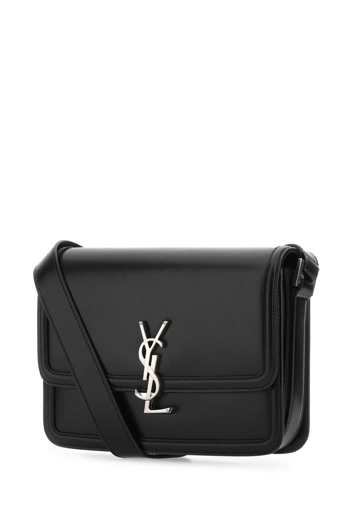 Saint Laurent Men Black Leather Solferino Shoulder Bag