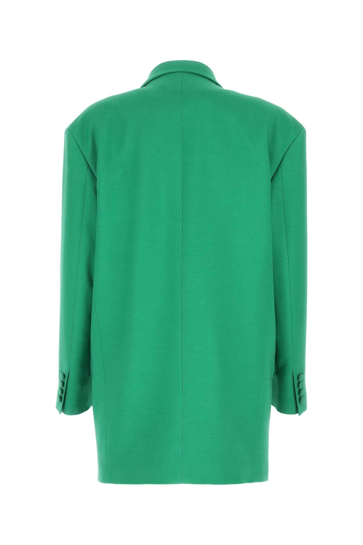 Valentino Garavani Women Green Crepe Couture Oversize Blazer