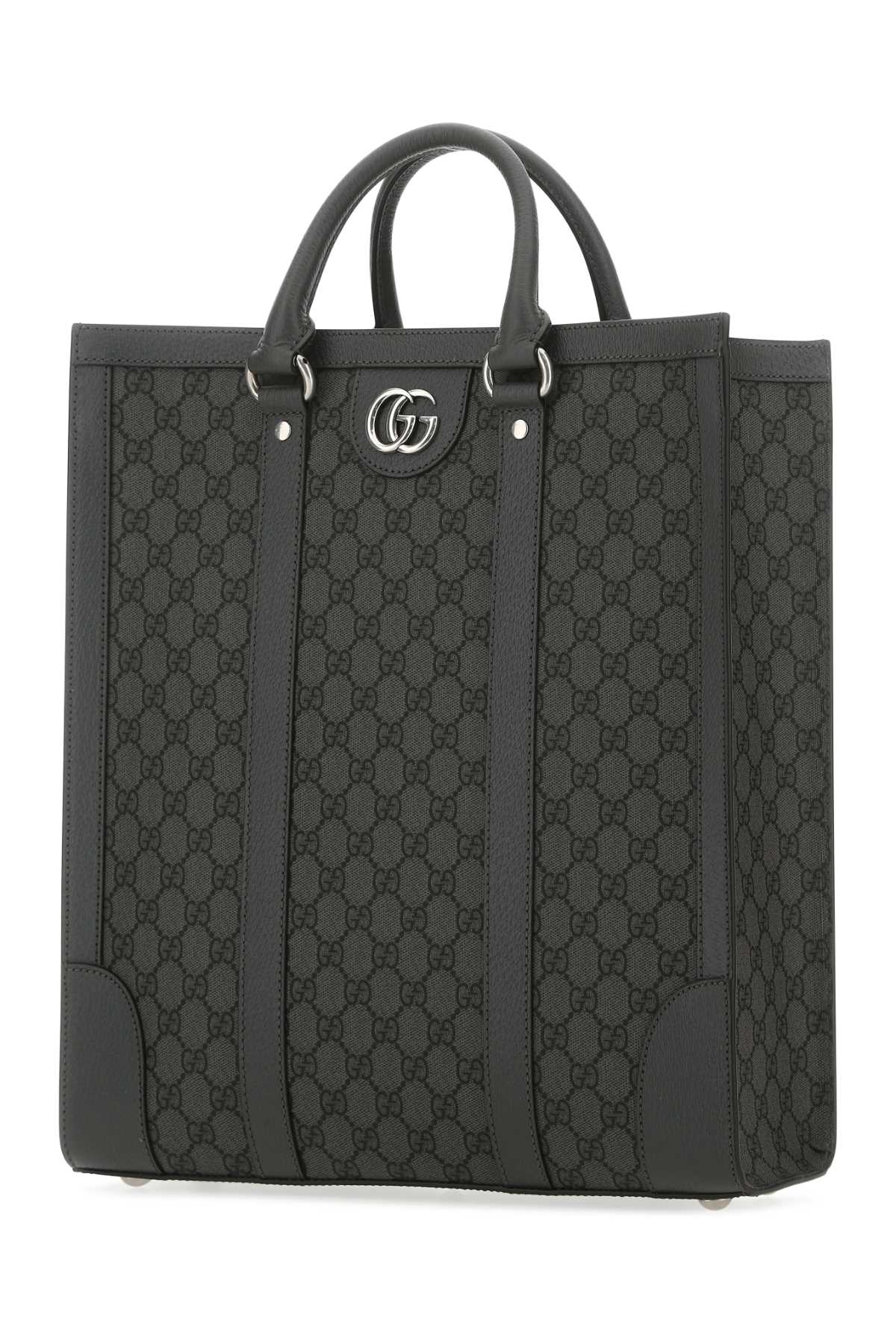 Gucci Men Gg Supreme Fabric And Leather Ophidia Shopping Bag