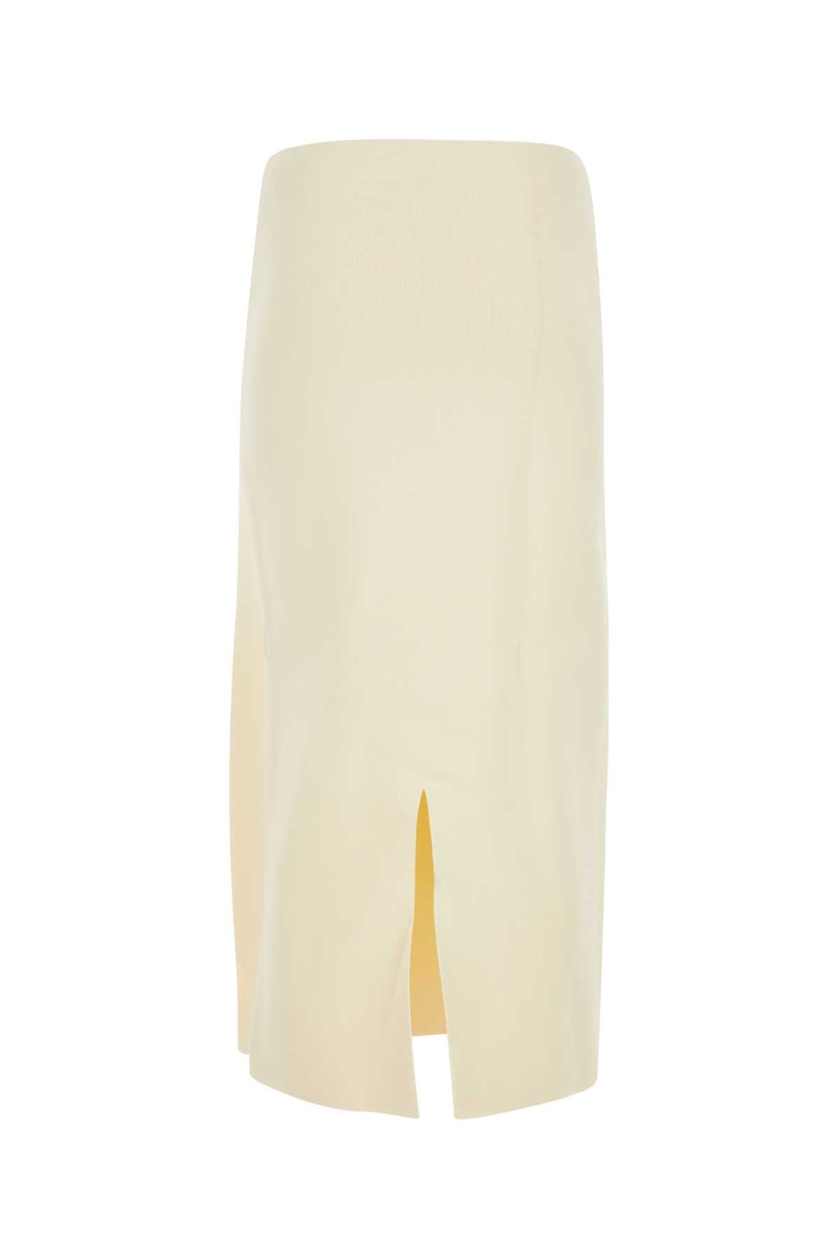 Jil Sander Women Ivory Viscose Blend Skirt
