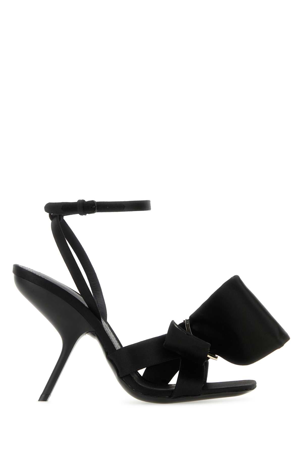 Salvatore Ferragamo Women Black Satin Sandals