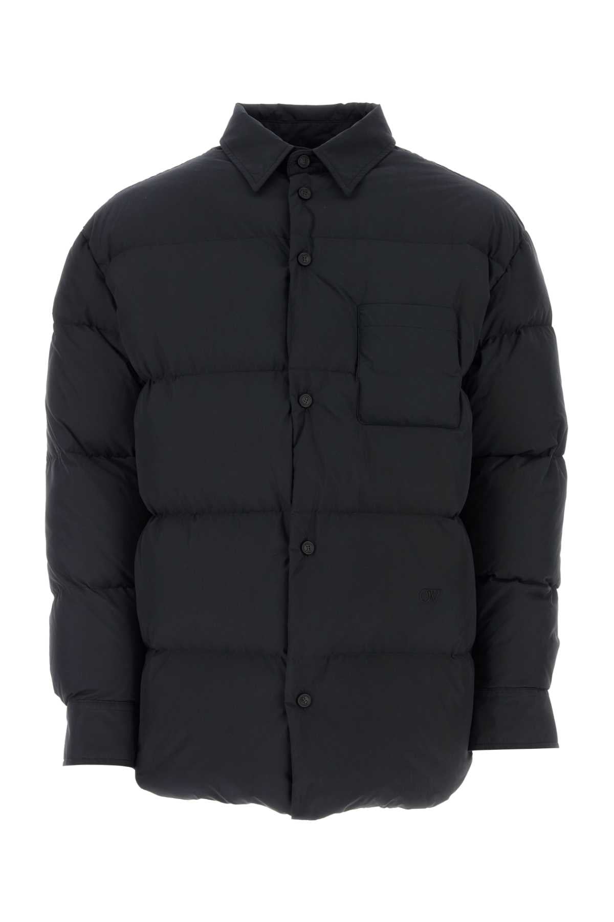 Off White Men Black Polyester Down Jacket