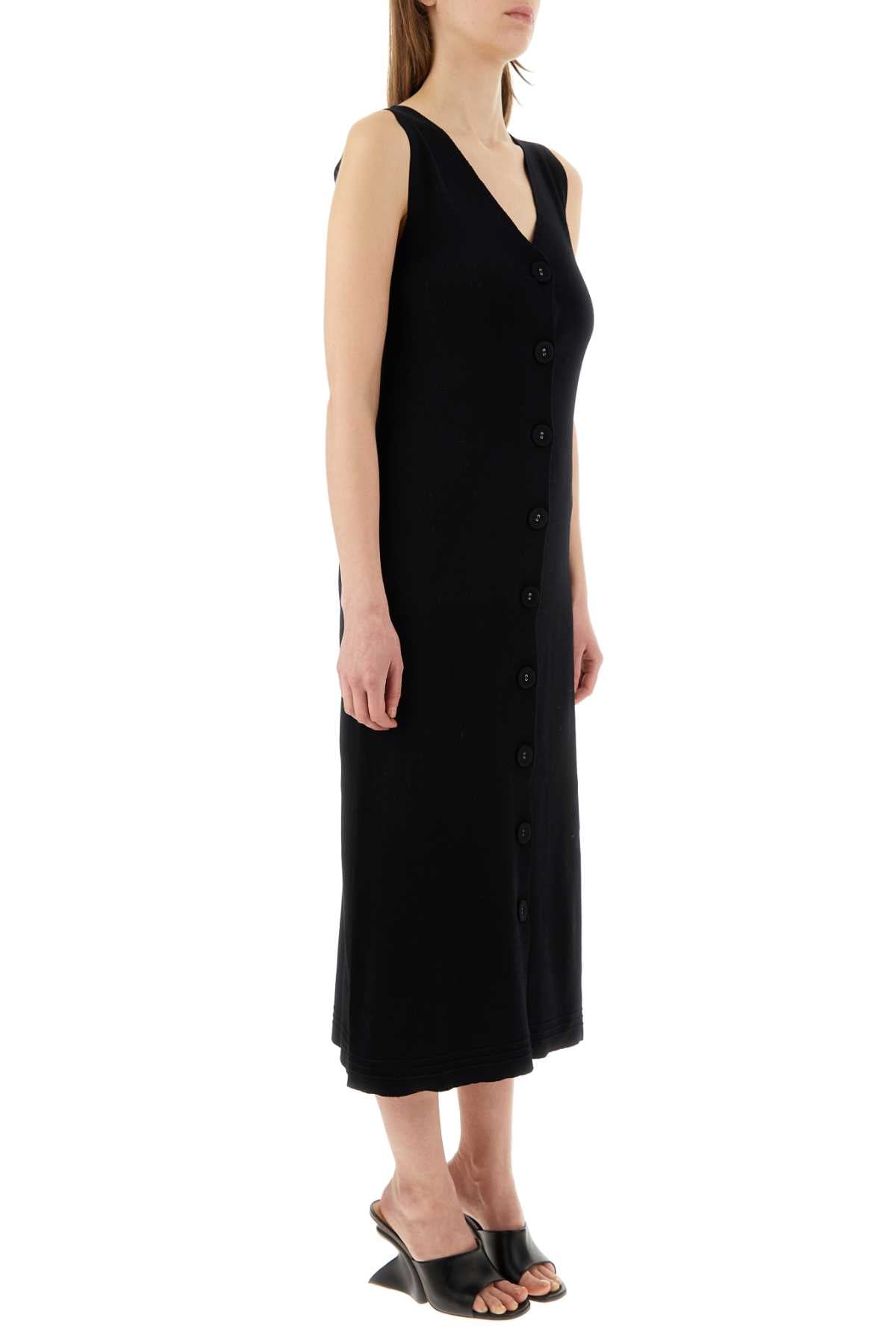 Jil Sander Women Black Stretch Cotton Blend Dress