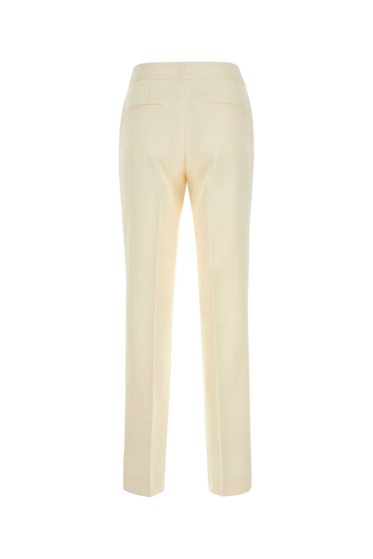 Jil Sander Women Ivory Viscose Blend Pant